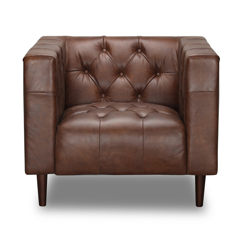 Cornelia Genuine Leather Club Chair & Reviews AllModern